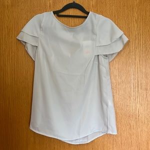 Banana republic flutter sleeve gray shirt nwt